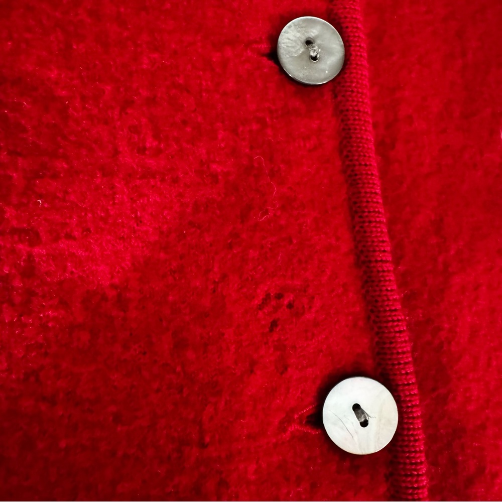Vintage Red Wool Button-Up Jacket - image 6